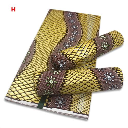 New Nigerian African Golden Wax Fabrics Cotton Print Rapper Batik Ankara High Quality Veritable Material Ghana Tissue Wax 1-8