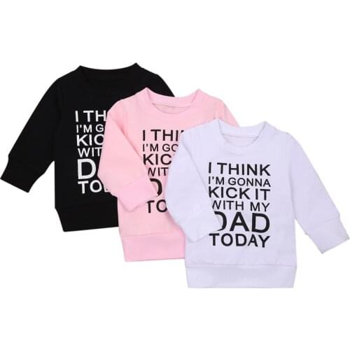 Variety Styles 1-7Y Toddler Kids Infant Sweatshirt Baby Girls Boys Tops Leopard Letter Print Pullover Tops Spring Autumn Clothes