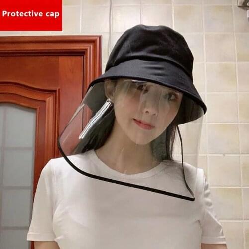 Anti-Dust Adult Hats Spring Summer Bucket Hat Detachable Fishermans Cap Pure Cotton Protective Fog