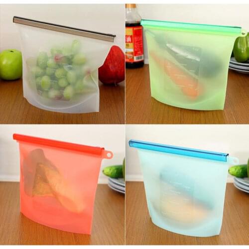 Silicone Fresh Bags Sealing Storage for Home Food Kitchen Organization Gadgets Cooking Tools F20173103