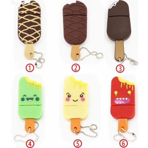 100% real capacity Cool chocolate ice cream usb flash drive pendrive 4GB 8GB 16GB 32GB memory pen drive usb stick