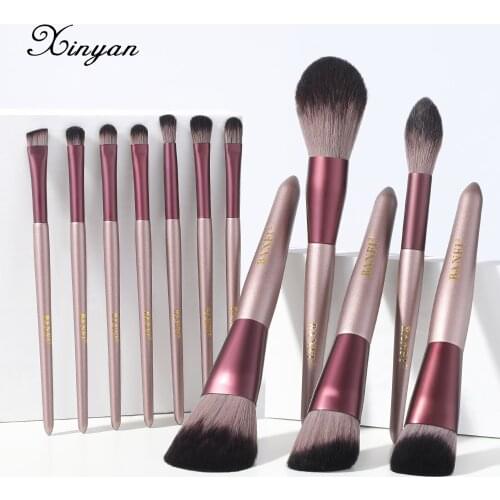 BANFI 12 small grape purple handle makeup brush set professional beginner makeup tool eye shadow for make up designer makeup