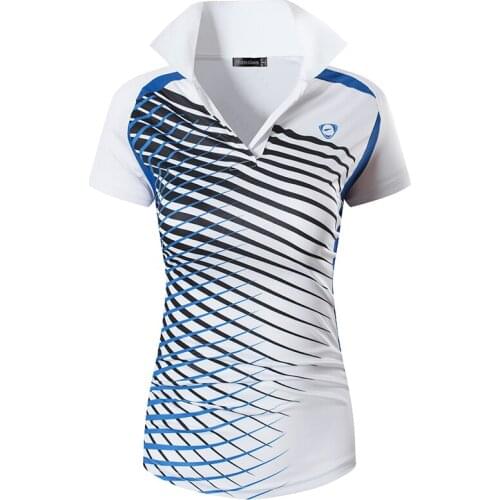 Jeansian Womens Casual Designer Short Sleeve T-Shirt Tee Shirts Tshirt Golf Tennis Badminton SWT273 White