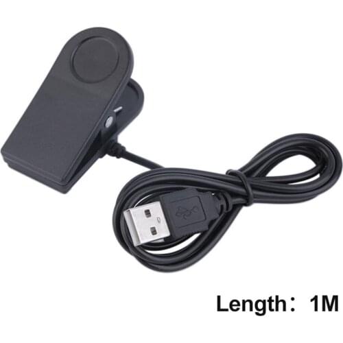 1M Black USB Charging Clip Charger Charging Data Cable for Garmin 110 / 110W / 210 / 210W / Approach S1 Smart Watch