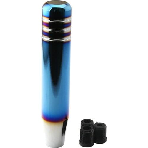 1pc Aluminum Alloy Car Auto Gear Shift Knob Shifter Manual Shifting Head Shift Lever Blue 3pcs Different Size Linker DIY Parts