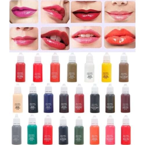 23 Color Semi Permanent Eyebrows Lips Eye Line Tattoo Tattoo Pigment Extracts Eyebrow Inks Color Pigment Microblading Plant C7Q4