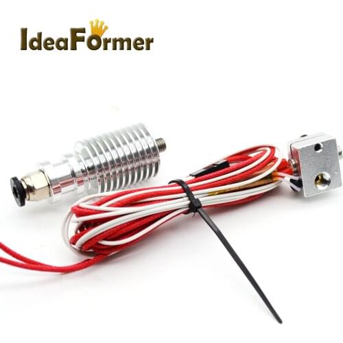 3D Printer V6 12V/24V Bowden Long-distance J-head Hot End With 3/8"（M10）thread Black Pneumatic connector for 1.75/3.0mm filament