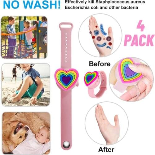 4pcs Kid Hand Sanitizer Silicone Bracelet Disinfectant hand gel Wristband gel dispenser Pumps dispensador gel hidroalcoholico