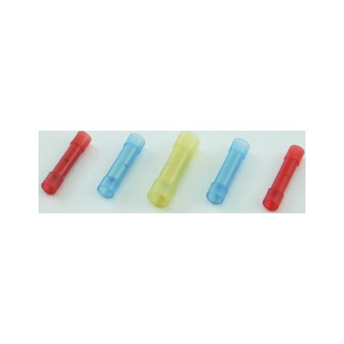 50PCS BNYF0.5 BNYF1.25 BNYF2 BNYF5.5 Nylon fully insulated joint in the middle Nylon tube type terminal Cold pressed terminals