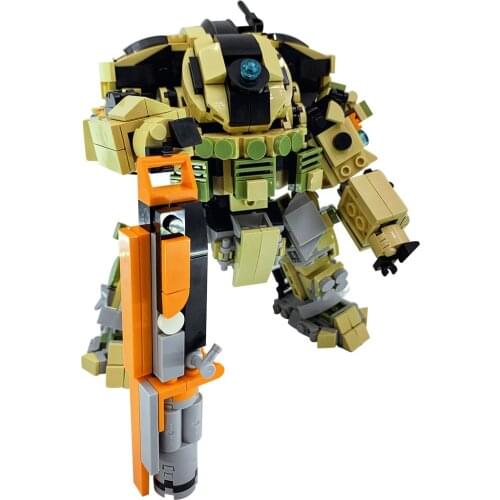 706Pcs+ 16cm DIY STEM MOC Mecha Model Fighting Mecha Small Particle Building Blocks Educational Toy