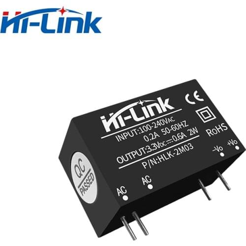 Free Ship 10pcs/lot 110V 220V to 2W 3.3V 600mA Hi-Link AC DC switch power supply for step down module