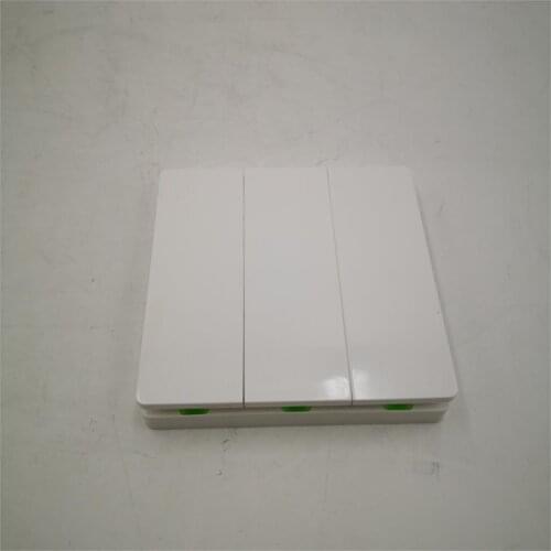 Self Powered wireless Switch for 3 button in one panel wireless spontaneous Electric Energy AC Wall panel water-proof