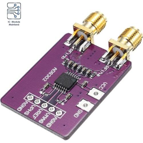 DC 5V AD8302 Broadband Amplifier Module Bandwidth Logarithmic Amplifier Board Module Amplitude Phase Detector 2.7GHz Purple
