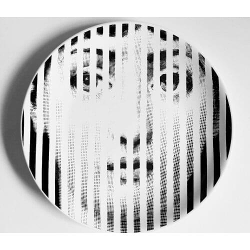 Decorative Plate Ceramic Wall Hanging Plates Decorative Dish Backgound Decoration Human Face Wall Plate