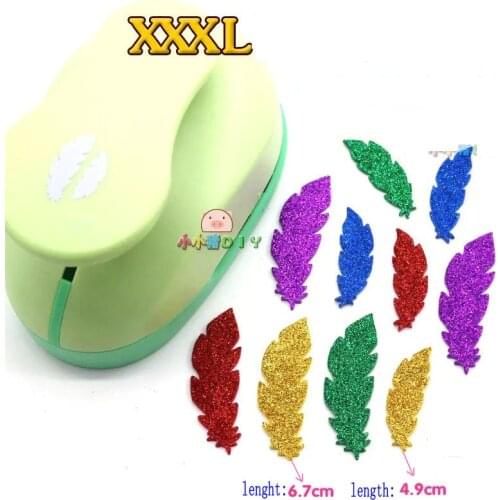3 inch combined feather eva puncher craft punch scrapbook punches for cutting 2 peices DIY Scrapbook feather puncher DIY punch