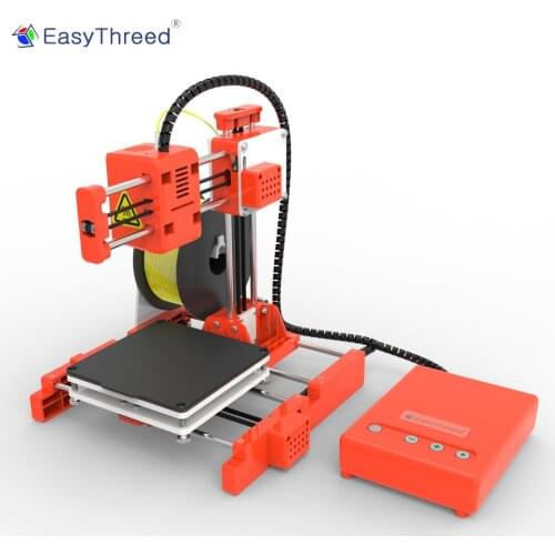 EasyThreed Mini Desktop Children 3D Printer 100*100*100mm Print Size High Precision Mute Printing with TF Card PLA Filament