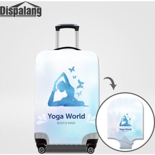 Dispalang Yoga Printing Elastic Luggage protective Cover S/M/L/XL Travel Suitcase Rain Dust Covers For 18-32 Inch Trolley Case
