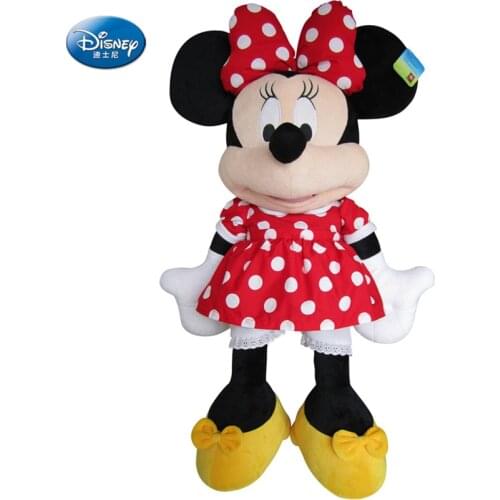 Disney Minnie Mouse Toy 47cm Minnie Plush Animal 2018 Girlfriend Child Toy Christmas Gift High Quality Bow Girl Birthday Gift