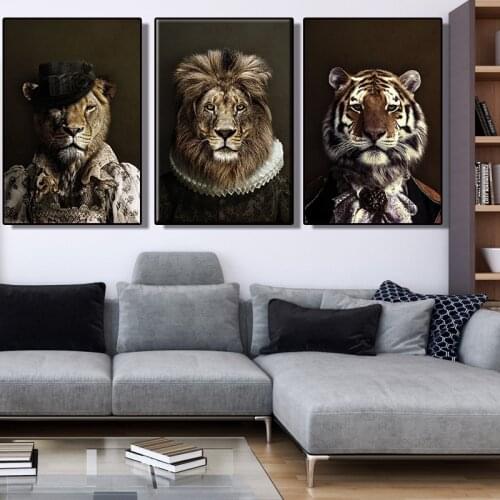 Canvas Painting for living room HD Tiger Zebra Leopard Lion Poster moderne wall art decorativas abstracto Animals print picture