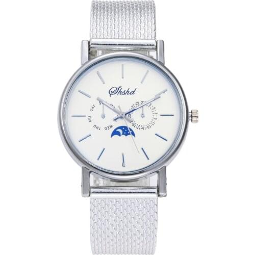 Fashionable and casual watch the moon the stars men watch contracted leisure women watches high-grade business gift watches