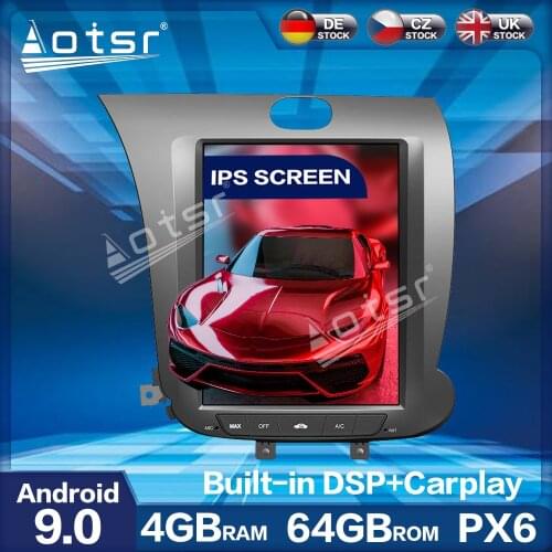 For K3 Forte 2013 -2017 Android 9 Multimedia Player Tesla for KIA Cerato 4+64GB Car Radio Auto GPS Navigation DSP carplay WIFI