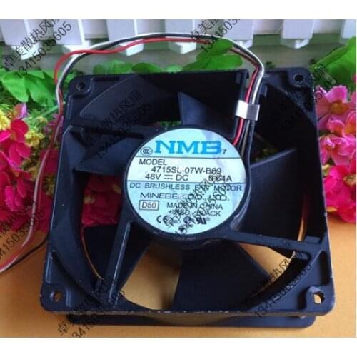 NMB-MAT 4715SL-07W-B69 D50 DC 48V 0.64A 120x120x38mm 3-Wire Server Cooling Fan