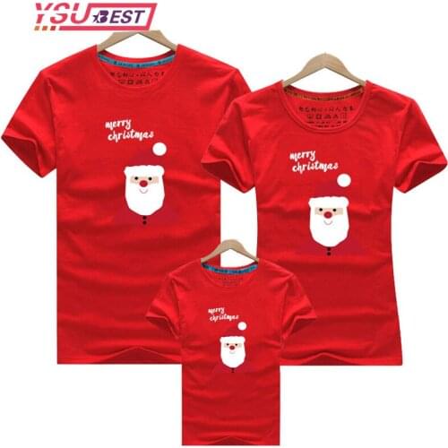 New Christmas Family Matching Clothing Mother Daughter Clothes Family Look Santa Claus Mother Son Outfits Party Dad Son Clothes