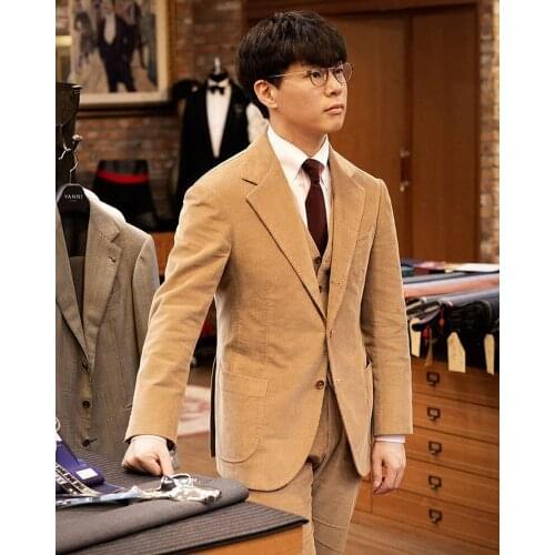 Custom 3Pieces Japan Style 2021 New Fashion Suit Singal Breasted Stright Smart Cacual Wedding Part Evening Wear