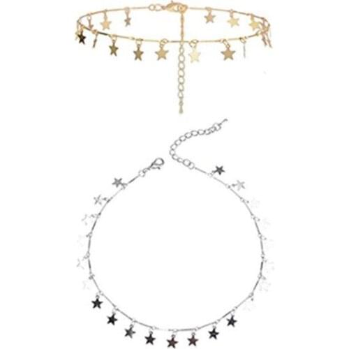Mini Star Cluster Charms Pendant Necklace Choker Gold Hot Elegant Women Jewelry