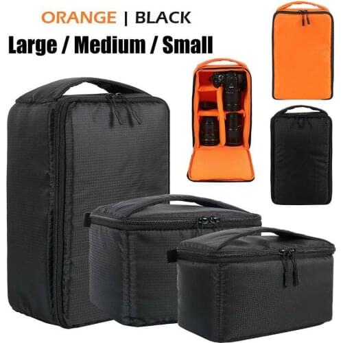 Waterproof Shockproof Camera Bag Padded Insert SLR Carry Case Pouch Holder Partition For SLR Canon Nikon Sony Camera Lens