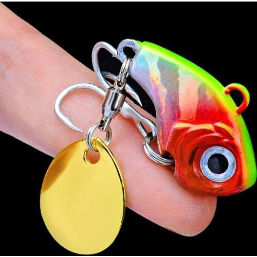 1Pcs Rotating Metal VIB vibration Bait Spinner Spoon Fishing Lures 5g 10g 20g Jigs Trout Winter Fishing Hard Baits Tackle Pesca