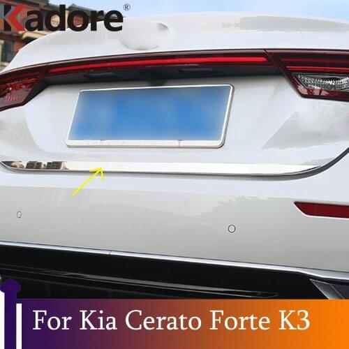 For Kia Cerato Forte K3 2019 2020 2021 Stainless Steel Tail Rear Trunk Lid Cover Trim Car Accessories Tailgate Protection Strip