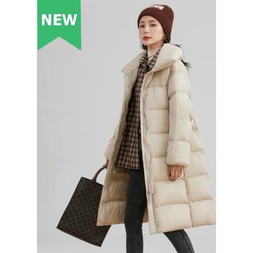 Women Solid Long Oversize Parkas Thick Winter Female Warm Elegant Coat Loose Jacket with Big Pockets