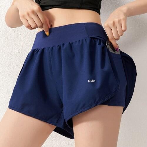 Women Sports Shorts Summer Outdoor Anti-empty Fitness Casual Loose High Waist Quick-Drying Split-end Running Yoga Shorts