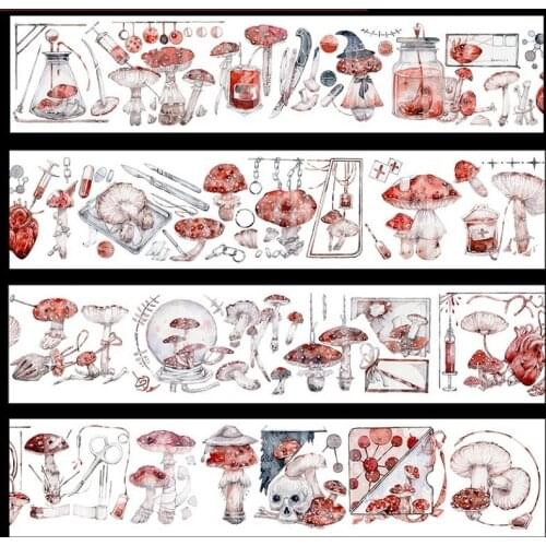 1 Loop 5.5cmx100cm Disease Strawberry Juice Tape Masking Paper Bright Pet New Oil Collage