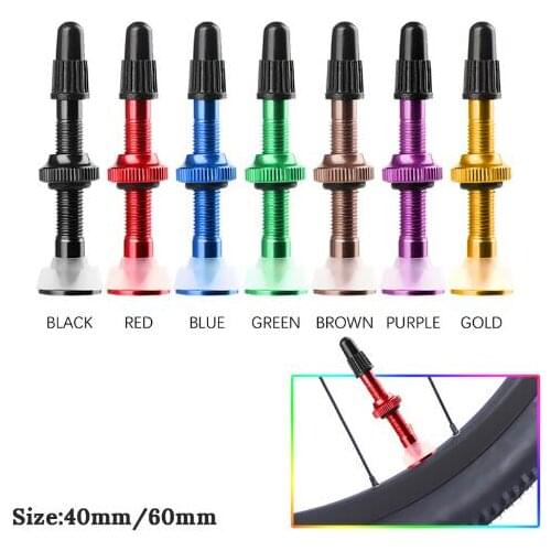 1 pcs MTB Road bike Valves Ultra-light Aluminum With Tubeless Valve Core bicycle extender valves