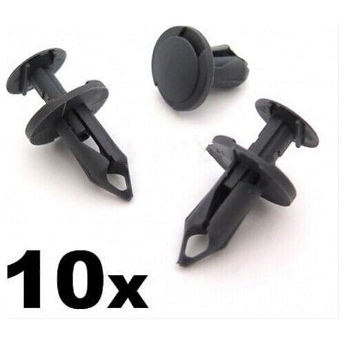 10x 8mm Long Dark Grey Trim Clips- Perfect for VW T4 & T5 Carpet & Van Linings