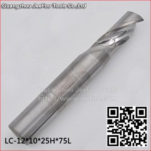 12*25*75L Tools Uncoated Single Flute End Mill Solid Milling Cutter For Aluminum Processing
