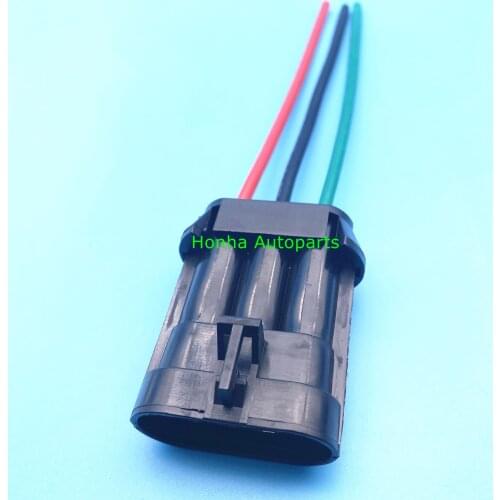 Free Shipping 2/5/10/20/50 pcs 3 pin Metri-Pack 630 Sealed male Connector Assembly 12124686 wire harness