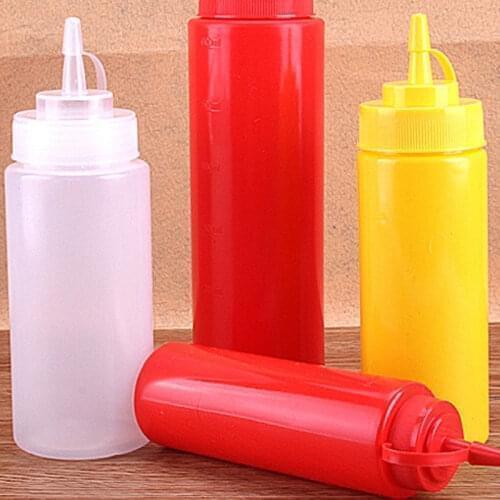 240-720ML Squeeze Salad Ketchup Sauce Bottle Squeeze Dispenser Cruet Bottles Kitchen Accessories Kitchen Gadgets Storages