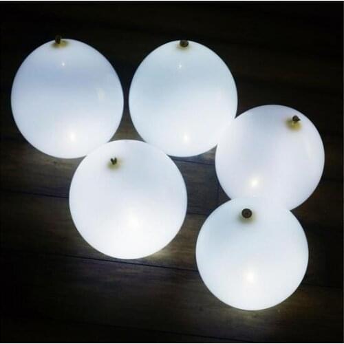 50pcs LED lighting latex balloons 12" Latex White Lights Christmas Hallowee Decoration Happy Birthday