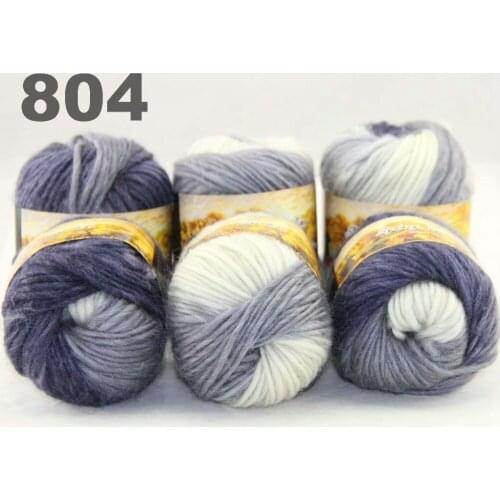 6x50gr Skeins NEW Chunky Hand Coarse Knitting Scores wool yarn 804