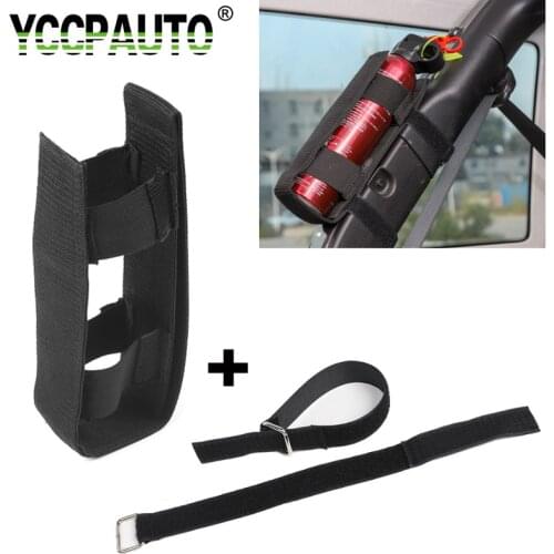 YCCPAUTO 1Set Oxford Cloth Roll Bar Fire Extinguisher Holder For Jeep Wrangler TJ YJ JK CJ Car Accessories
