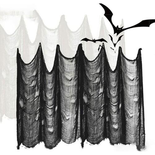 Halloween Gauze Decoration Super-Size Creepy Cloth Halloween Decoration Ornaments Party Supplies Black Haunted House Props