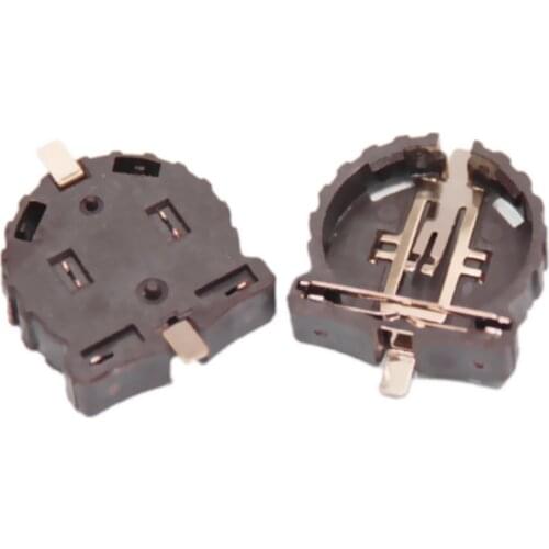 Button Battery Holder 10PCS SMD SMT CR1220 CR1225 BS-1220-2 3V Cell Battery Socket Holder Case Box