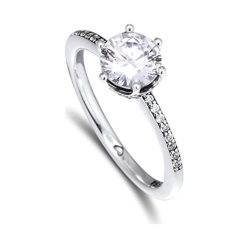 CKK Silver 925 Jewelry Sparkling Crown Ring For Women Fashion Gift Sterling Silver Original Ring