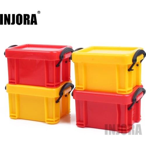 1PCS Yellow/Red Plastic Scale Storage Box Tool for 1:10 RC Rock Crawler Accessories TRX4 Axial SCX10 90046 Decoration