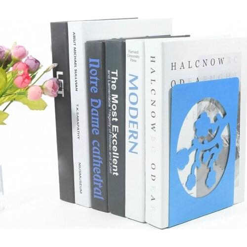 Book Ends Creative Tree Silhouettes Metal Book Holders Decorative Heavy Duty DVD Albums Storage Holder for Home Shelf JR