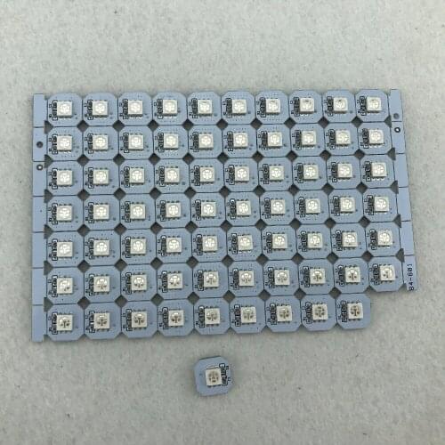 Addressable pixel PCBA DC5V GS8208 IC; one piece of 5050 SMD RGB LED;size:12mm*12mm