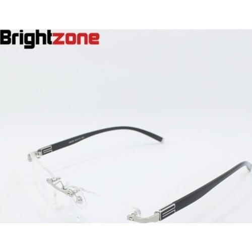 Business Affairs Rimless TR-90 Legs Diamonds Cutting Edge Men Women Myopia Optical Frame Spectacles Eyeglasses Glasses Oculos